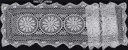 14x72" White Cotton Crochet Lace Table Runner Handmade FREE S&H