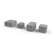 1/72 Wood Shipping Crates Boxes Vehicle Diorama Factory Building