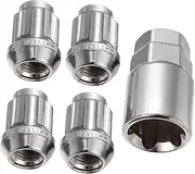 Wheel Lock Nut Set 4 Pack Anti Theft Nuts 12 * 1.5mm Car Parts Includes Socket