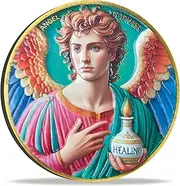 Strugglejewelry Archangel Raphael Healing Prayer Coin - Spiritual Guidance Medallion for Health & Peace - Angelic Protection & Blessing Gift Christian Challenge Coin