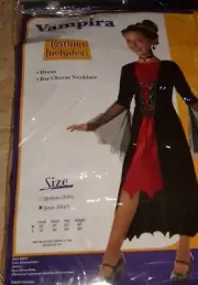 VICTORIAN VAMPIRA NEW COSTUME HALLOWEEN GIRLS COSPLAY NEW SZ 10/12 VAMPIRE GOTH
