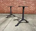 28” Rustic Finish wishbone Cast Iron Dining Table Legs, Desk Base,