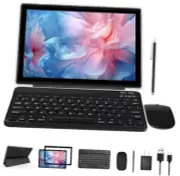 Tablet 2 in 1 Tablets 10 inch Android 12 Tablet Set with Keyboard 2in1 black