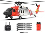 PurAr RC Helicopter Model with Camera and GPS Positioning, 1/47 2.4G 8CH Brushless Direct Drive, UH60-Black Hawk, Teen, 420mm
