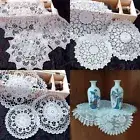 White Lace Placemat Round Coffee Coaster Table Doily Christmas Home Decor