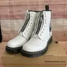 Dr Martens Doc 1460 Twin Double Zip White Boots Womens Size 6 Eye White Sendal