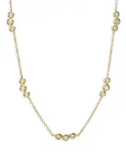 Zoe Lev 14K Yellow Gold Diamond Bezel Trio Collar Necklace, 14-16