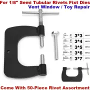 For 1/8" Semi Tubular Rivets Fixt Dies Vent Window Fixed / Toy Repair Kit