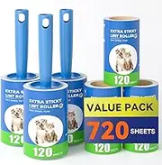 JORAGO Lint Roller and Refill - 720 Sheets Portable Lint Remover Set Extra Sticky, Lint Hair Removal for Clothes, Bed, Furniture, Pets Dog Cat Hair, Couch, Carpet, Home - Pick Up Animal Fur & Fluff