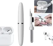 Bluetooth Earbuds Cleaning Pen,3 in1 Wireless Headphone Cleaning Kit Tool with Soft Dust Removal Brush Pen for Earbuds Case,Cellphones,Wireless Earphones,Laptop,Camera