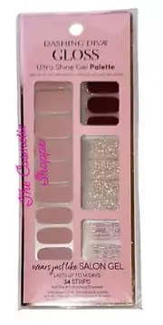 Dashing Diva Gloss Ultra Shine Gel Nail Strips Mauve Burgundy GS147 Get Naked