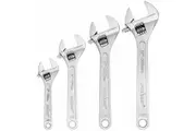4PC Adjustable Wrench Set Heavy Duty Shifter Spanner Wide Open Jaw New 6"/8"/10"/12"
