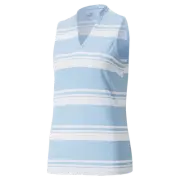 Women's PUMA CLOUDSPUN Valley Stripe Sleeveless Polo