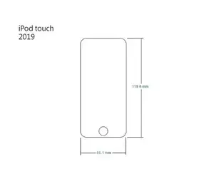 【iMOS】2.5D滿版9H強化玻璃保護貼 iPod touch 7代 2019 4吋 美商康寧