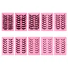 Fluffy-Flase Eyelashes Natural Faux Mink Strip 8D Lashes Makeup Thick Fake Lash