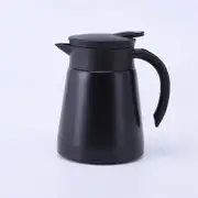 600ml Premium Thermal Coffee Carafe Tea Pot - Durable 304 Stainless Steel, Double Wall Vacuum Insulated, Ergonomic Cool Touch Handle, Excellent Hot...