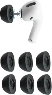 Comply Foam Ear Tips for Apple AirPods Pro Generation 1 and 2, Medium, Electr
