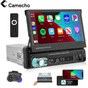 7'' Single 1 Din Car Stereo Radio Flip Out Touch Screen Carplay BT FM MP5 Player (for: Honda)