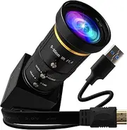 ELP 4K 60fps USB3.0 Webcam - HDMI & USB Output, Dual Display, Manual Zoom, 10x Zoom, High Speed, H.264, 5-50mm Lens