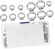 1set Stainless Steel Cinch Clamps Assortment of Crimp Rings for Secure Tubing Hoses and Tools Reliable Water Clamp 70pcs