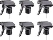 6PCS Spray Bottle Replacement Nozzle Heavy Duty Plastic Mist Spray & Stream Sprayer Black Tops Standard Mist Spray Trigger Nozzles Stream Head Fit for 8oz/16oz Bottles Boston Round 28/400 Neck Bottle