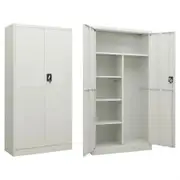 Locker Cabinet Light Grey 90x40x180 cm Steel