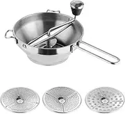 domoi Steel Vegetable Fruits Grinder Tool Puree Maker Potato Masher Silver Stainless Steel Pressing Mashing for Pumpkin,Food Mill