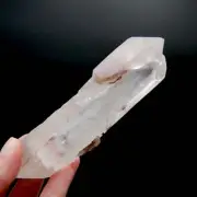 5.5in 237g DT Dolphin Twin Pink Lithium Lemurian Quartz Crystal Rosetta Stone St