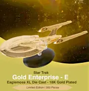 Star Trek USS Enterprise NCC-1701-E XL Gold -Eaglemoss Limited Edition 500 Total
