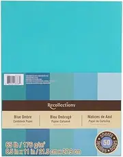 (100) - Recollections Cardstock Paper, Blue Ombre 8 1/2 x 11 (Value 2-pack)