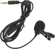 COSMEVIVI Wired Lapel Microphone for Phone Interview Recording Live Gaming Long Wire Compact Easy Clip