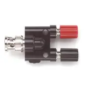 Pomona 1296 BNC Female to Black Double Stacking Connector, Banana Plug