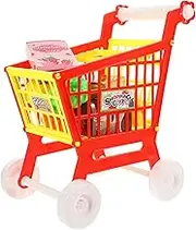 Kisangel Play House Toy for Boys and Girls Toddler Shopping Trolley Fake Groceries Educational Toddler Toys Random Style