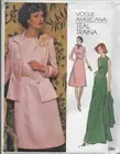 VTG Vogue Designer Pattern 1184 JACKET & DRESS 2 Lengths Teal Traina 14