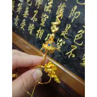 在飛比找蝦皮購物優惠-【靜福緣】精品白鐵製『金色龍環太子槍環』3寸6、5寸6、8寸