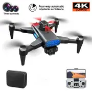 4K GPS Drone HD Camera RC Quadcopter Auto Return Brushless Motor Aerial Photography 360 Degree Obstacle Avoidance Black Remote Control Flight Gadget