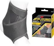 Futuro Comfort Fit Adjustable Ankle Support, Grey, One Size