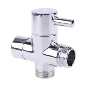 Chrome Brass G1/2" T-adapter 3 Ways for Valve Shower Diverter Water Separator To