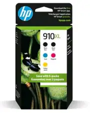 HP 910XL GENUINE 5-PACK HP Black/Cyan/Magenta/Yellow Ink Cartridges