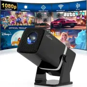 Alliums Mini Projector with 5G WiFi, 1080P Supported, Portable Projector - Bluet