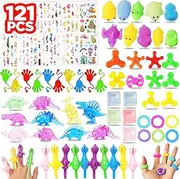 121 Pcs Party Favors for Kids,Fidget Toys Pack,Stress Relief Sensory Toy Set Bulk,Treasure Box Toys for Classroom Rewards,Birthday Party,Pinata Fillers,Goodie Bag Stuffers for Boys Girls