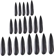 Healeved 20pcs Black Nails for Cosplay Halloween Witch Finger Trick Props Masquerade Accessory