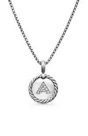 David Yurman Initial Charm Necklace with Diamonds