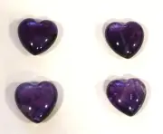 Amethyst Puffy Heart Charm Bead Top Undrilled 11.5 mm x 11.5 mm 1/2" x 1/2" S509