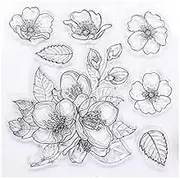 KWELLAM Flowers Clear Stamps for Card Making Decoration and DIY Scrapbooking