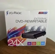 New I/OMagic IDVD24DLE DVD-Writer 24x DVD±RW External USB DVD Rewritable Drive