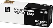 24/7 Bags-100 Resealable Portion Control Bags For Macros, 3.5" x 5.9", Nuts, Sweets, Supplements & More