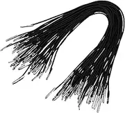 NOLITOY 50 Pcs Elastic Barbed Cords Stretch Round String Elastic Bands Cord Notebook Bands Straps Metal End Straps