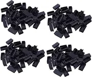 Barbuly Plastic Blanking End Cap Tubing Tube Inserts 25mmx50mm 160 Pcs Black
