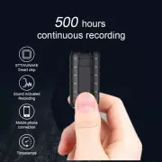 500 hours recording Mini voice activated recorder hidden spy listening device